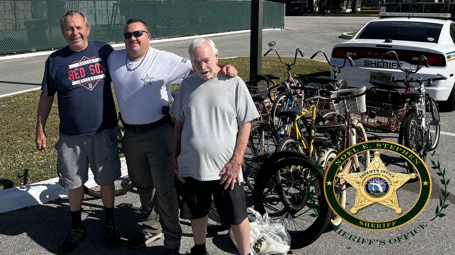 On Jan. 11, Okeechobee County Sheriff's Office received a surprise donation of lightly used bicycles from Oasis Village. [Courtesy photo]